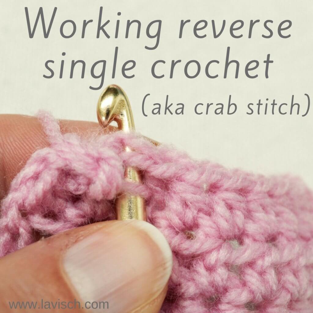 tutorial reverse single crochet (rsc) La Visch Designs