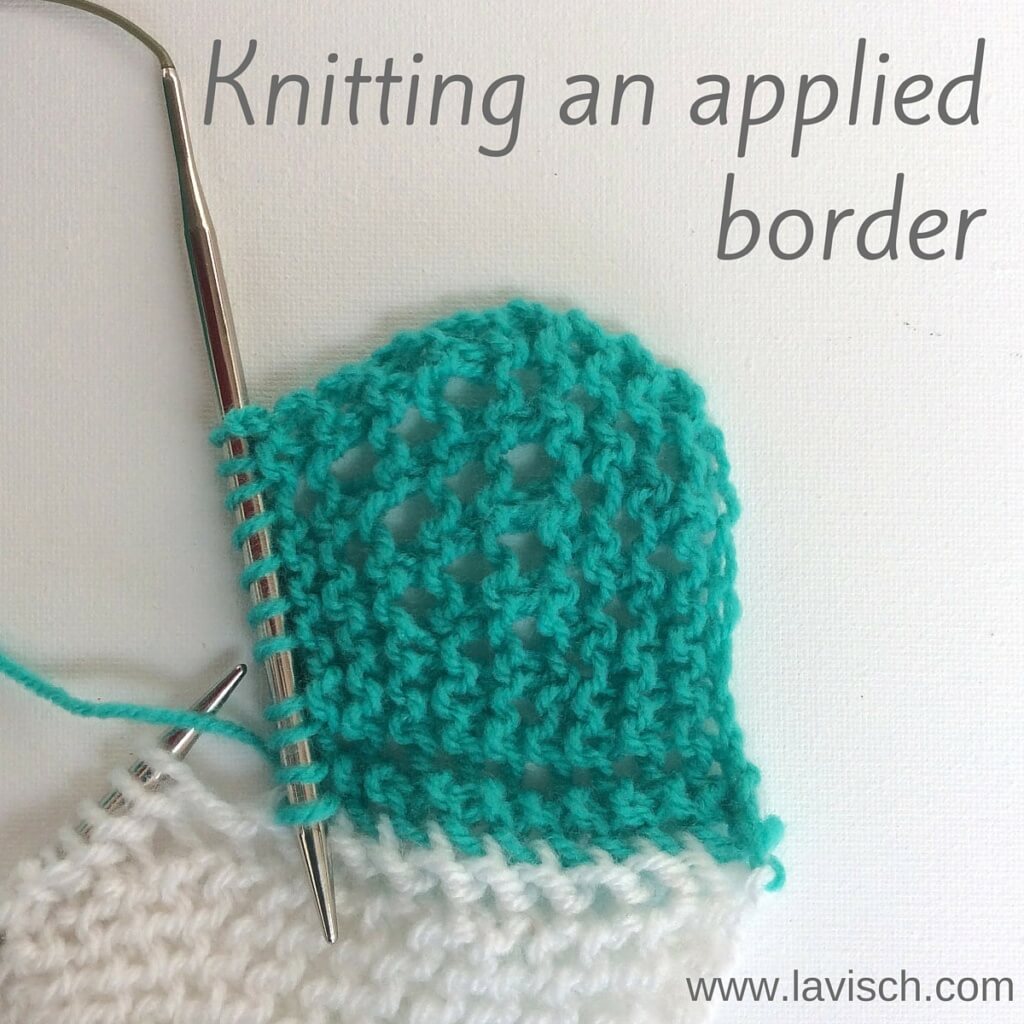 tutorial knittedon border La Visch Designs