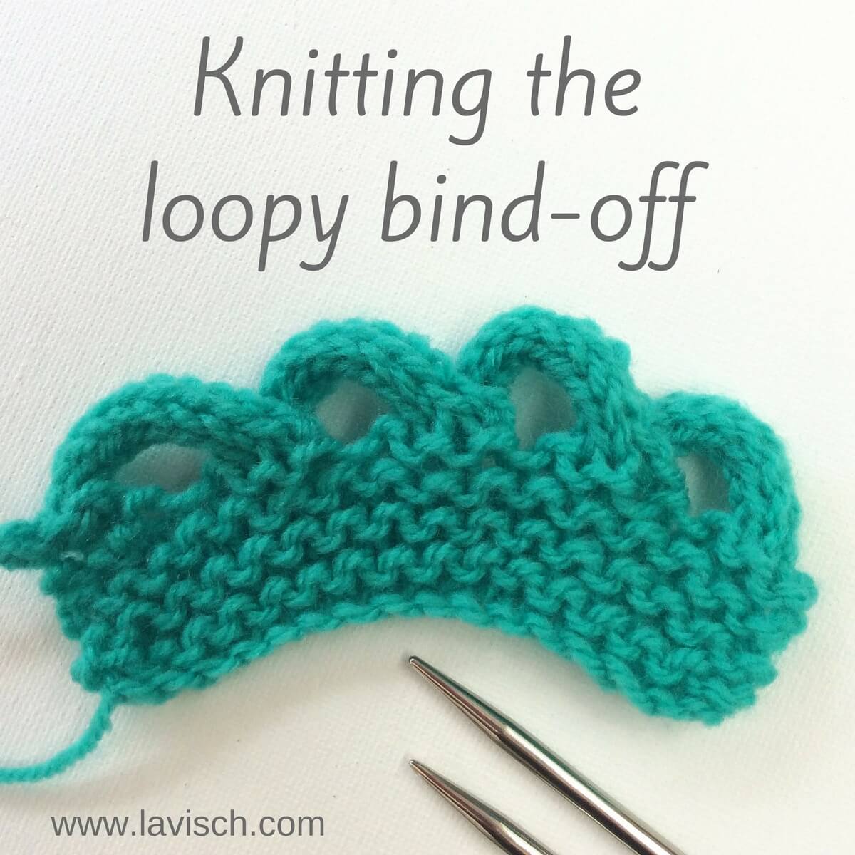 tutorial knitting the loopy bindoff La Visch Designs