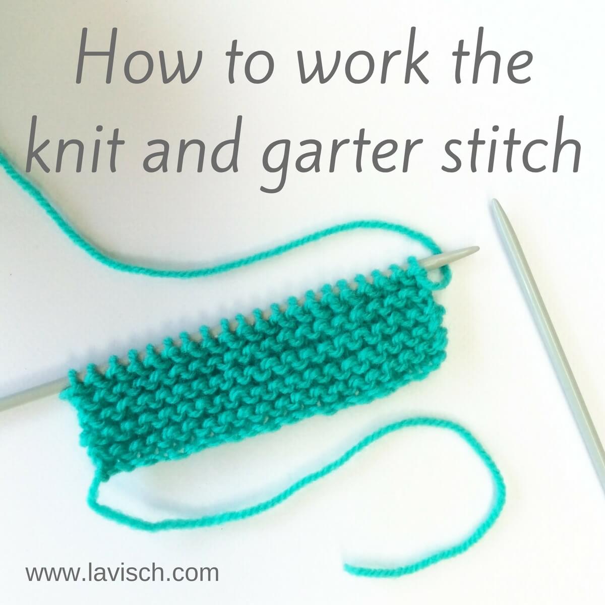 how to work the knit and garter stitch - La Visch Designs