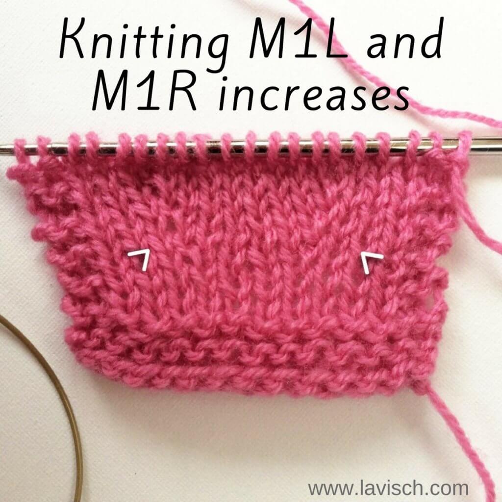 tutorial knitting M1L and M1R increases La Visch Designs