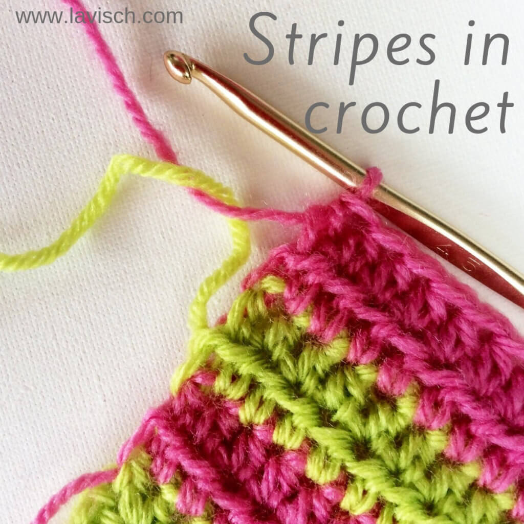 tutorial - stripes in crochet - La Visch Designs