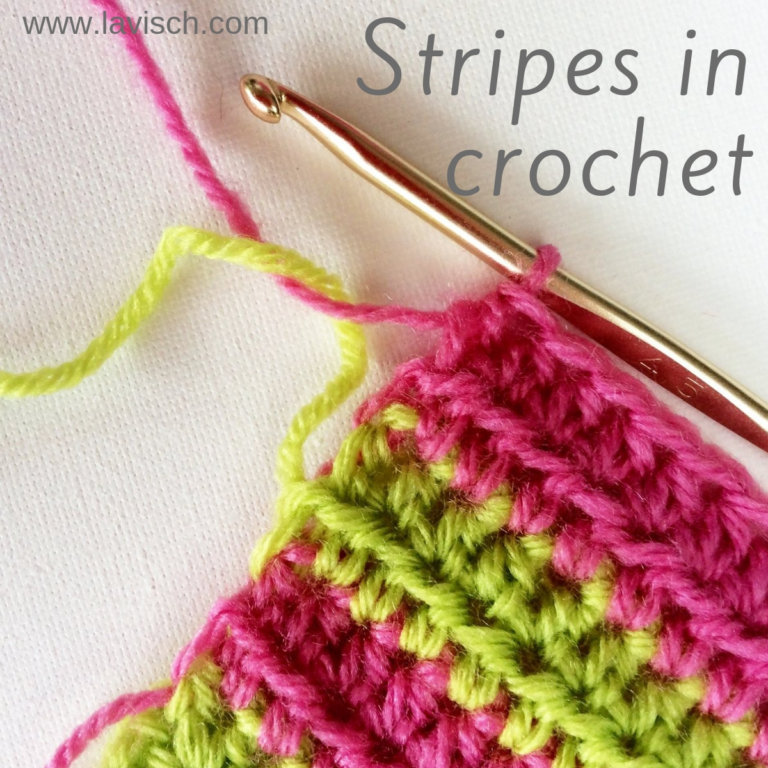 tutorial stripes in crochet La Visch Designs