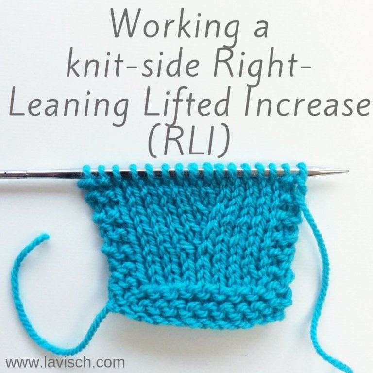 tutorial knitting M1L and M1R increases La Visch Designs