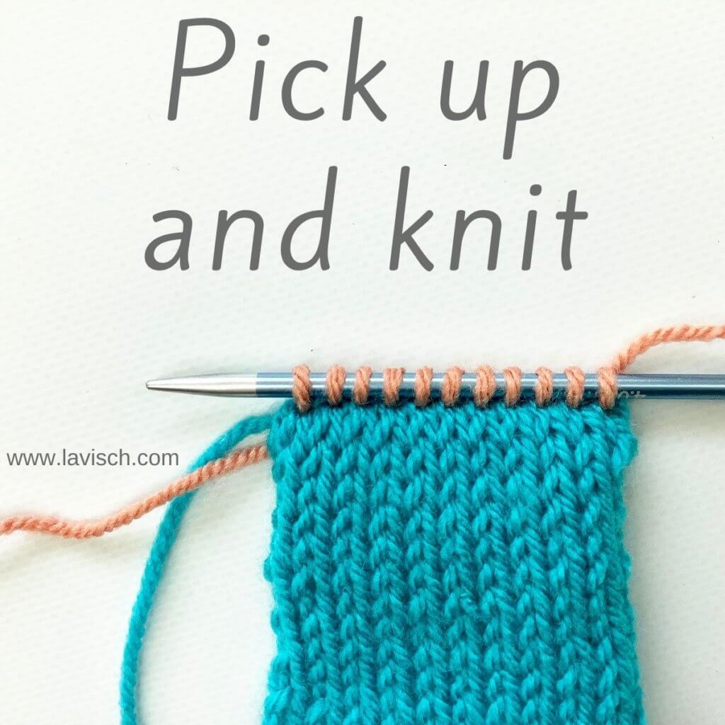 tutorial - pick up and knit - La Visch Designs
