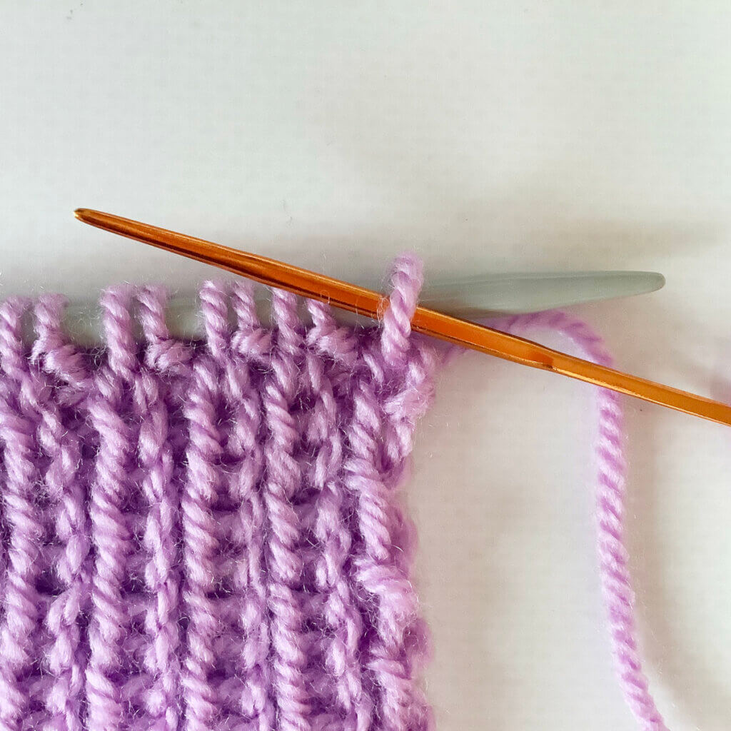 tutorial working a tubular bind off for 1x1 rib La Visch Designs