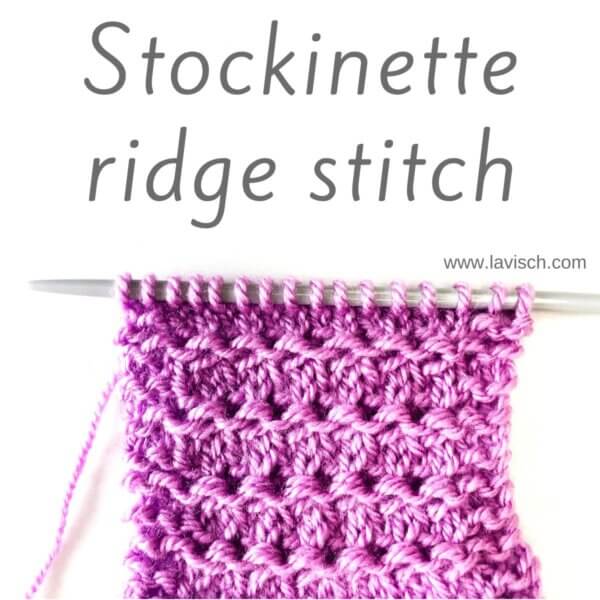 Stockinette ridge stitch by La Visch Designs