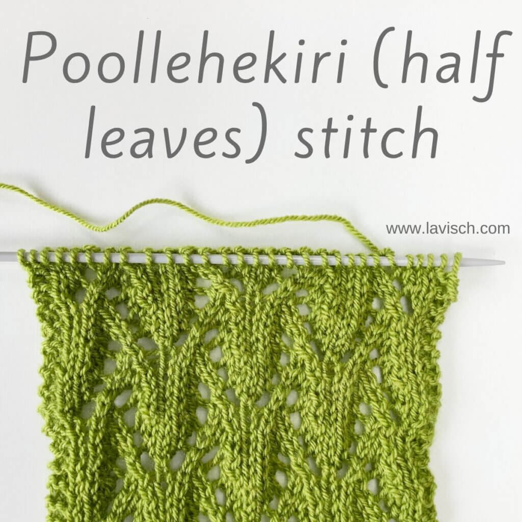 Poollehekiri (half leaves) stitch