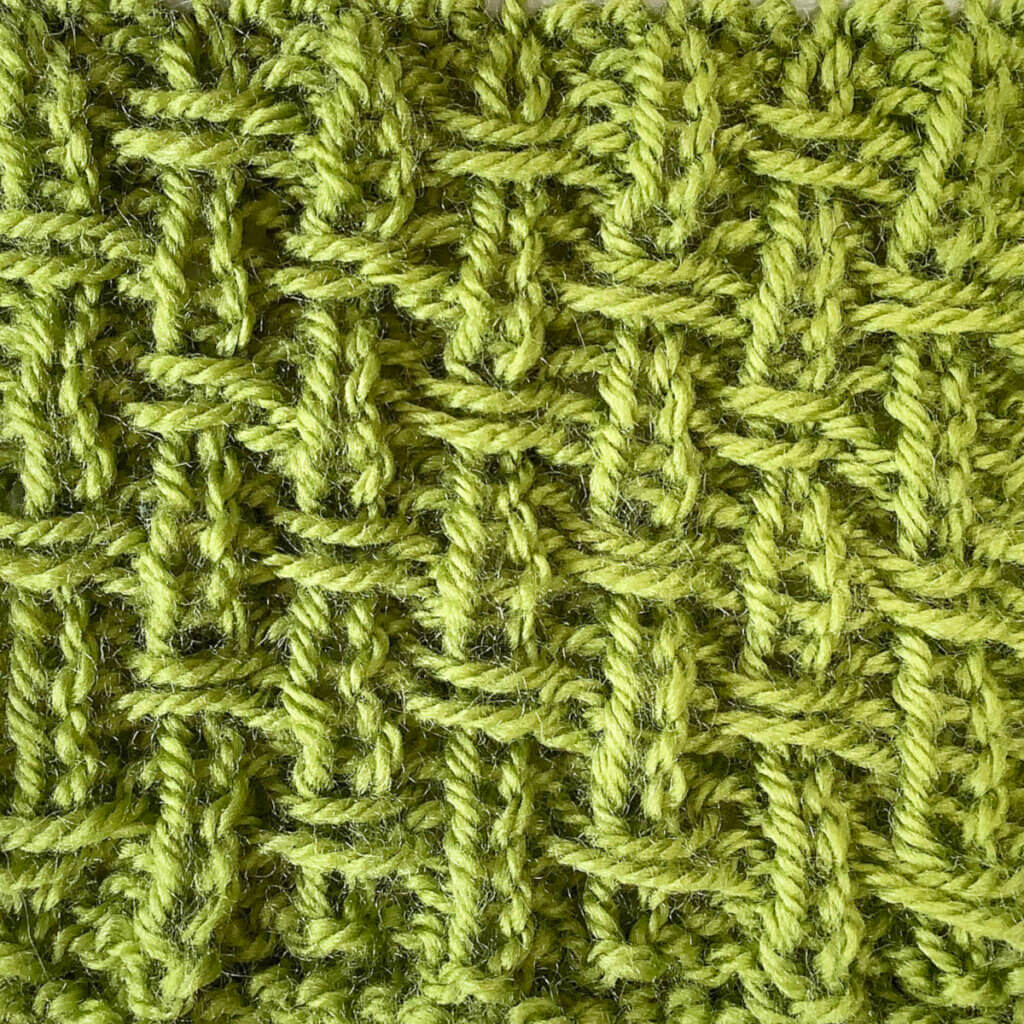 Slip stitch basket weave allover