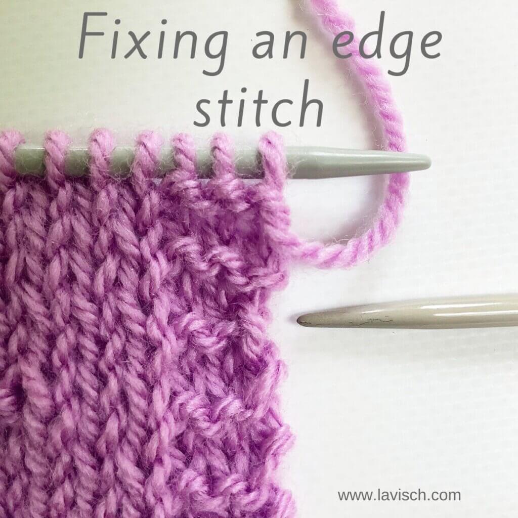 tutorial - fixing an edge stitch