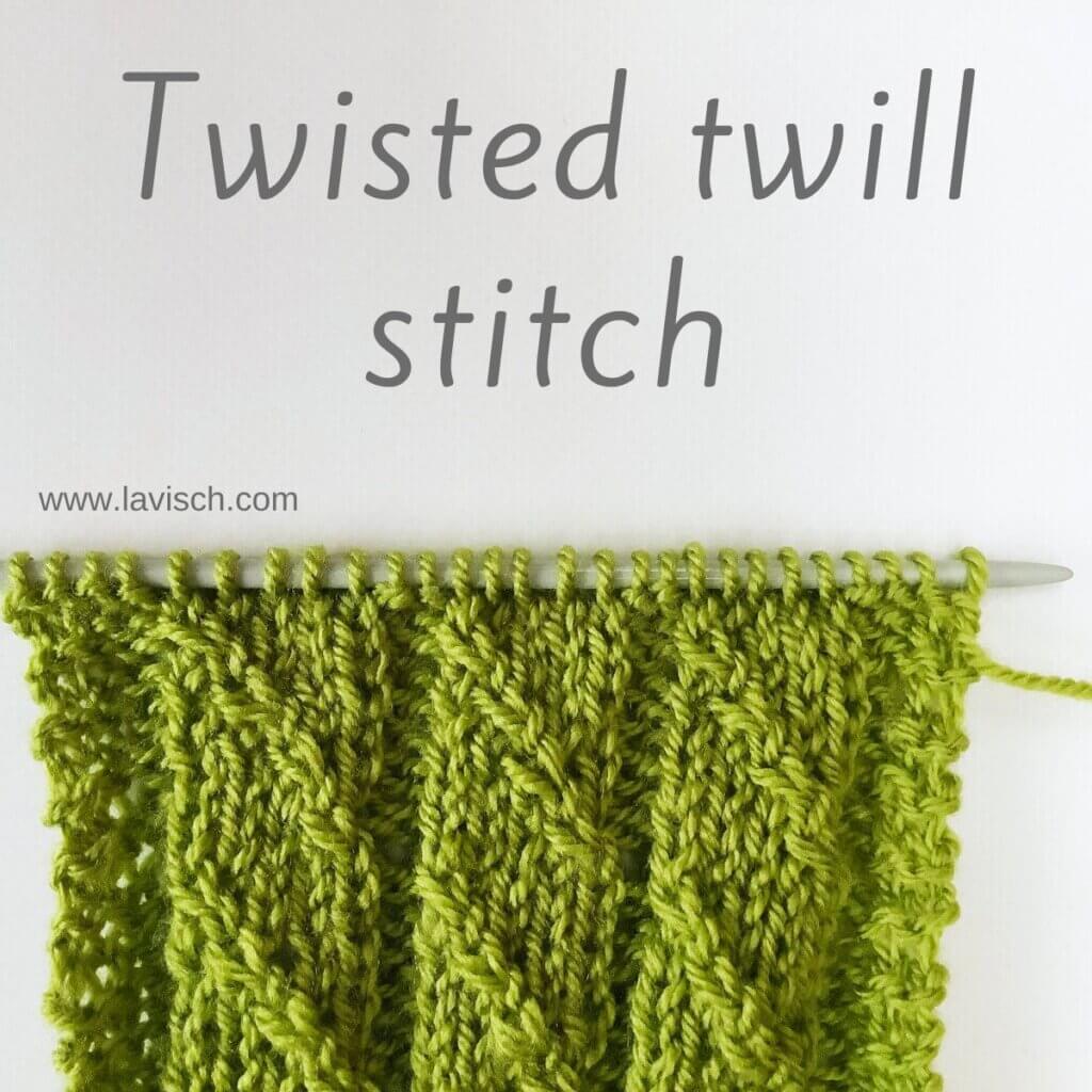 stitch pattern - twisted twill stitch