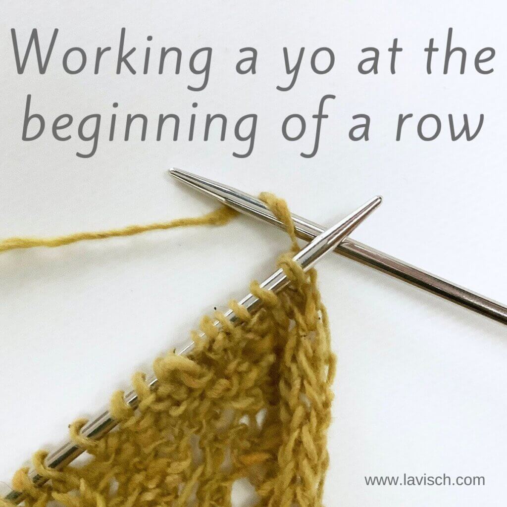 Working a yo at the beginning of a row