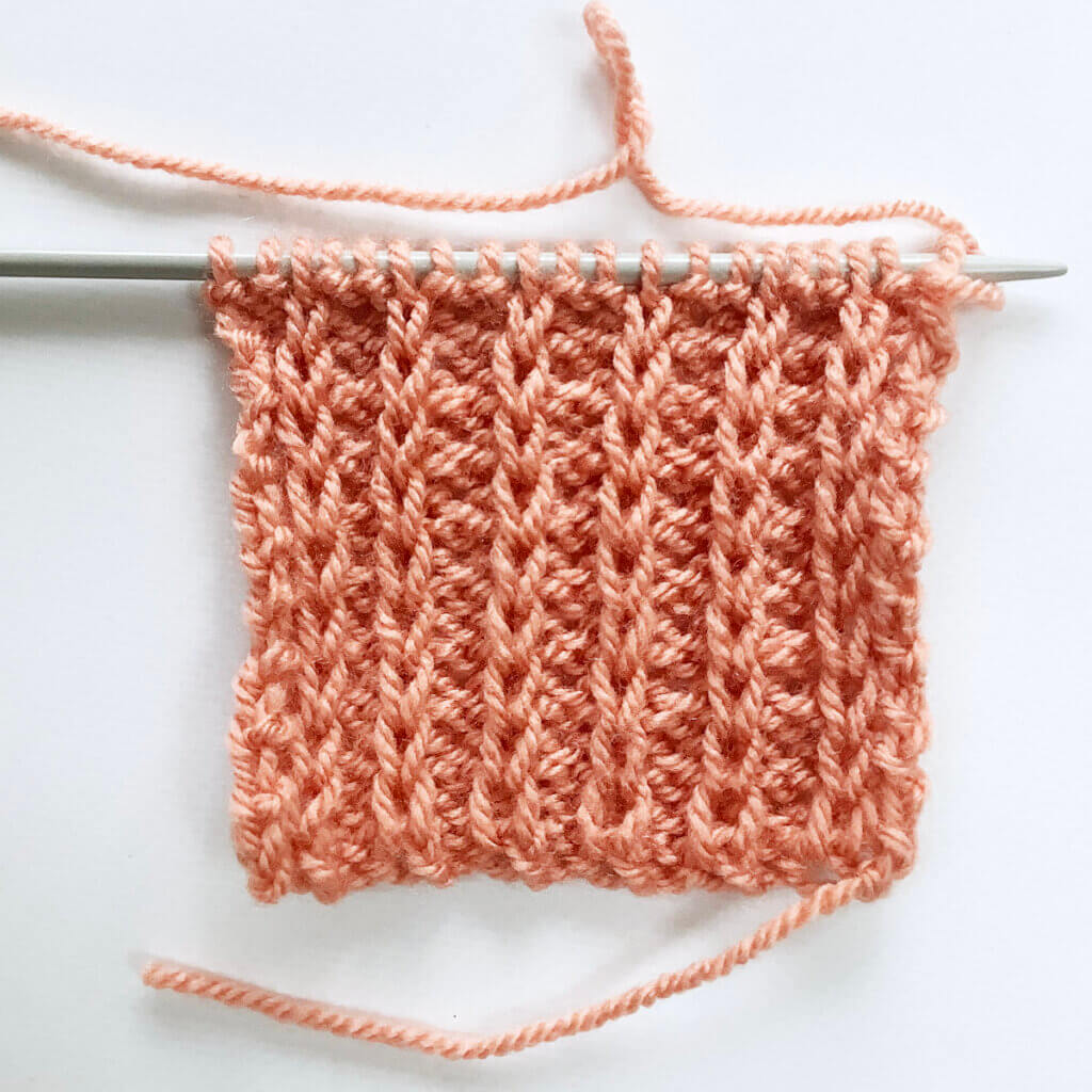 Slip stitch rib - from the RS