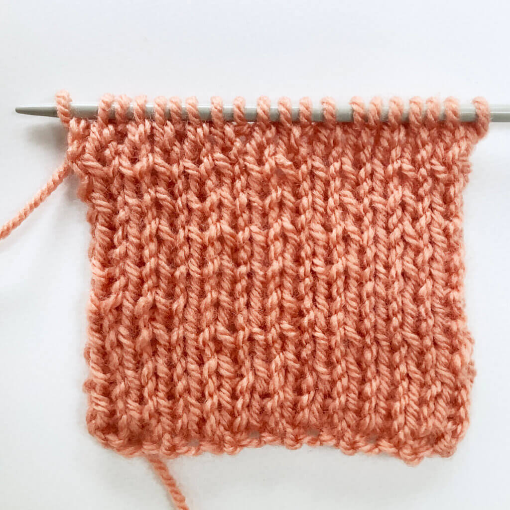 Slip stitch rib - from the WS